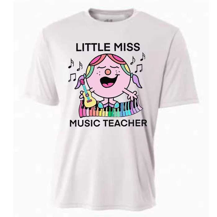 Funny Listle Miss Music Teacher Cooling Performance Crew T-Shirt