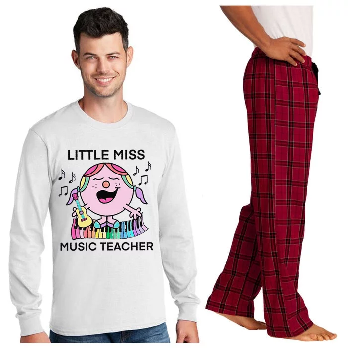 Funny Listle Miss Music Teacher Long Sleeve Pajama Set