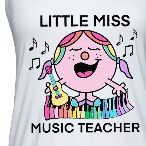 Funny Listle Miss Music Teacher Ladies Essential Flowy Tank