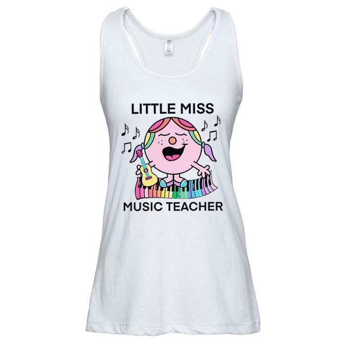 Funny Listle Miss Music Teacher Ladies Essential Flowy Tank