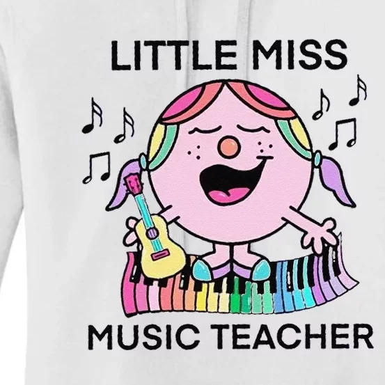 Funny Listle Miss Music Teacher Women's Pullover Hoodie