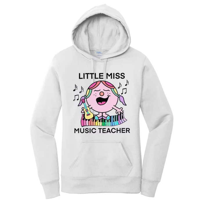 Funny Listle Miss Music Teacher Women's Pullover Hoodie