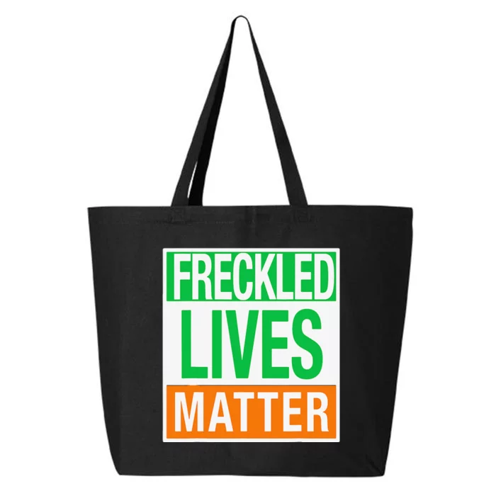 Freckled Lives Matter Funny Saint Patrick's Day 25L Jumbo Tote