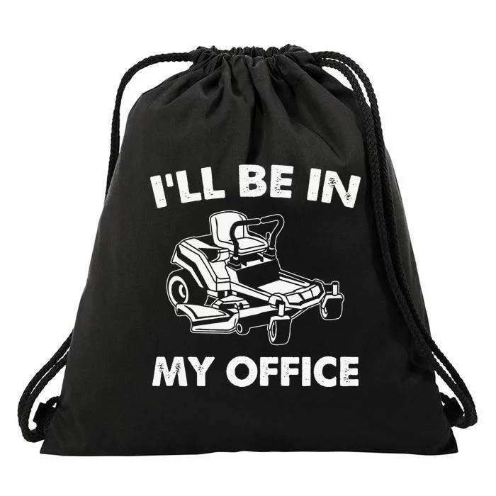 Funny Lawn Mowing Retirement Design Zero Turn Mower Drawstring Bag