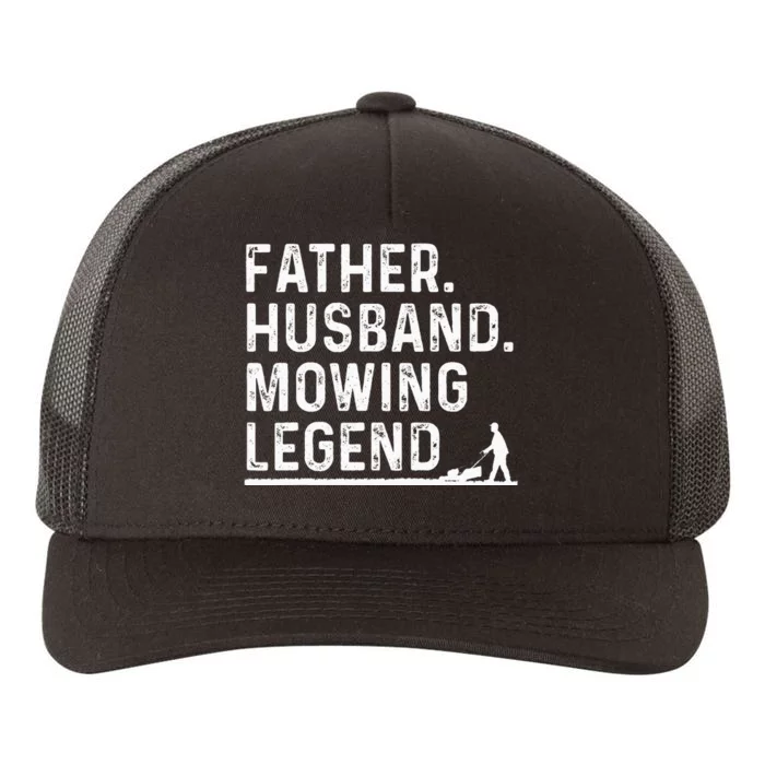 Funny Lawn Mower Design For Dad Lawn Mowing Landscaping Yupoong Adult 5-Panel Trucker Hat