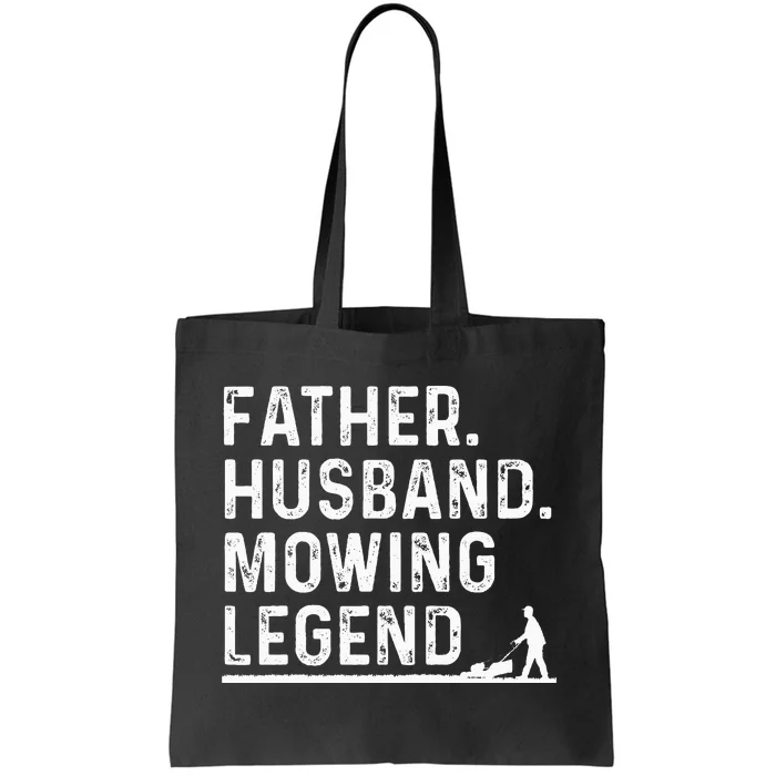 Funny Lawn Mower Design For Dad Lawn Mowing Landscaping Tote Bag