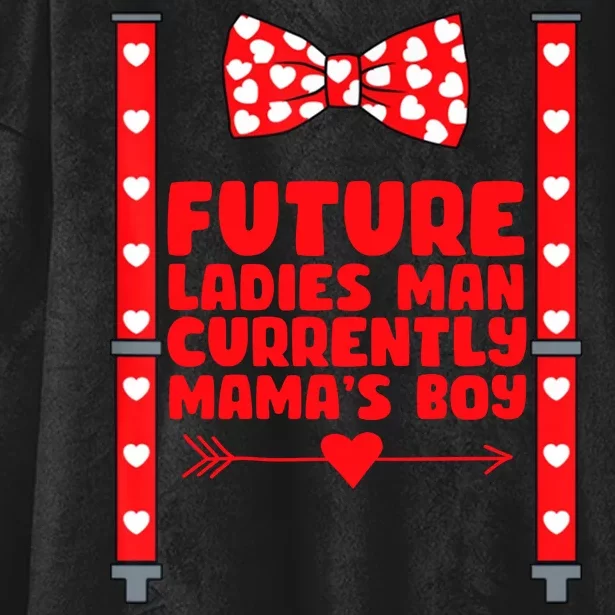 Future Ladies Man Currently Mama's Boy Hooded Wearable Blanket