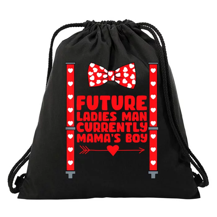 Future Ladies Man Currently Mama's Boy Drawstring Bag