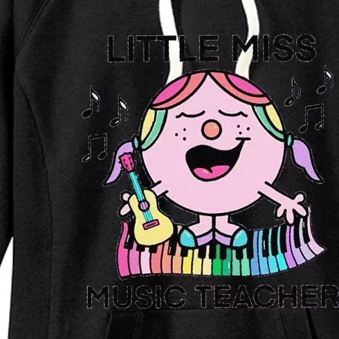 Funny Listle Miss Music Teacher Women's Fleece Hoodie