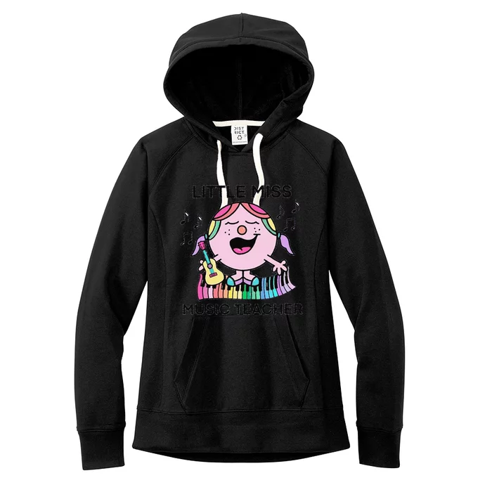 Funny Listle Miss Music Teacher Women's Fleece Hoodie