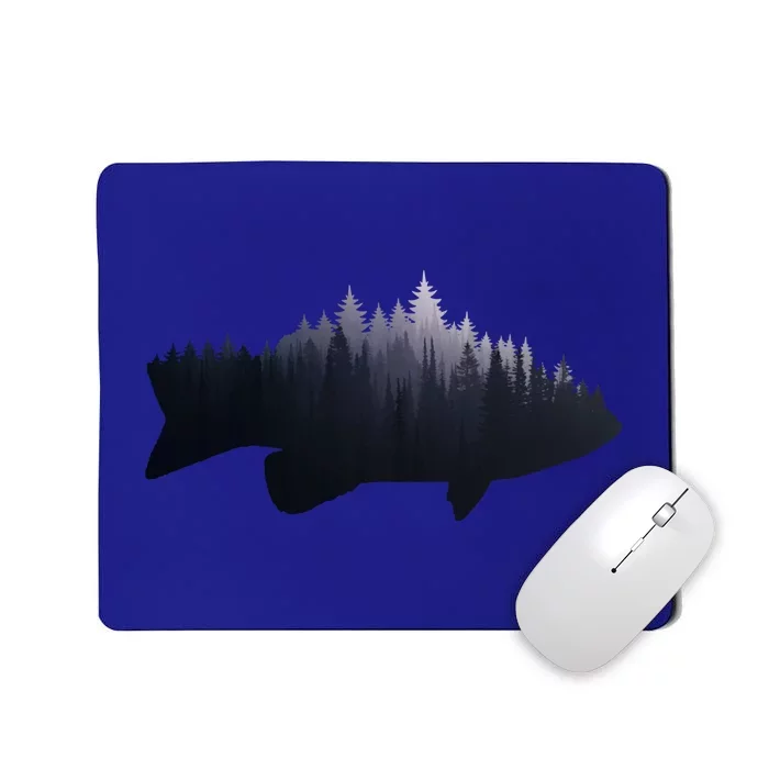 Fishing Large Mouth Bass Forest Nature Fish Fisher Gift Mousepad