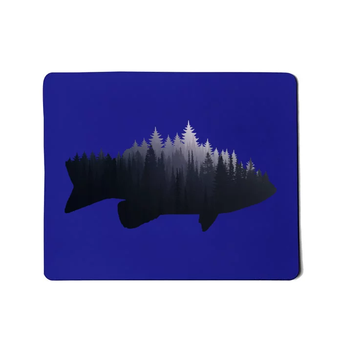 Fishing Large Mouth Bass Forest Nature Fish Fisher Gift Mousepad