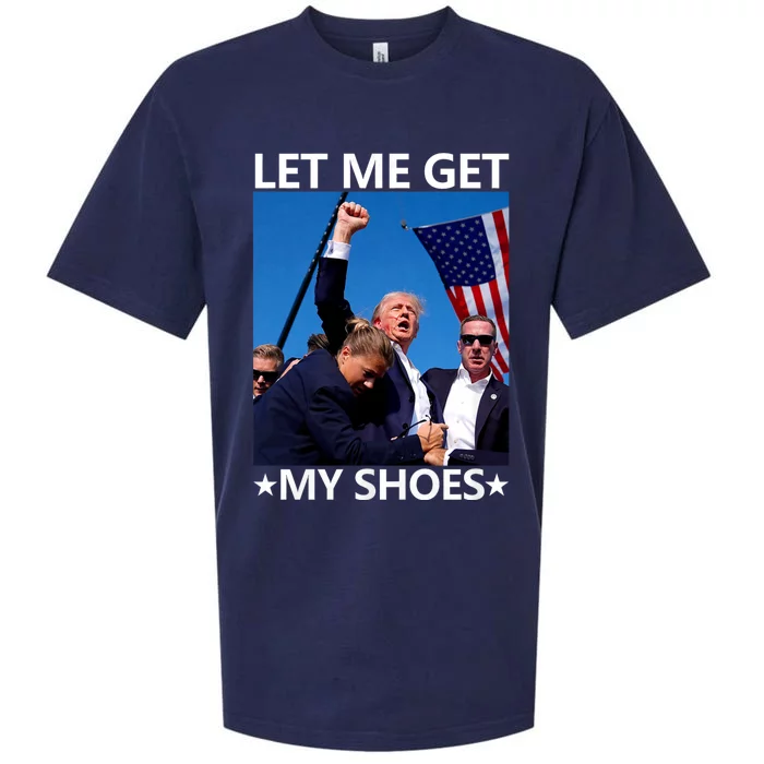 Funny Let Me Get My Shoes Trump 2024 Sueded Cloud Jersey T-Shirt