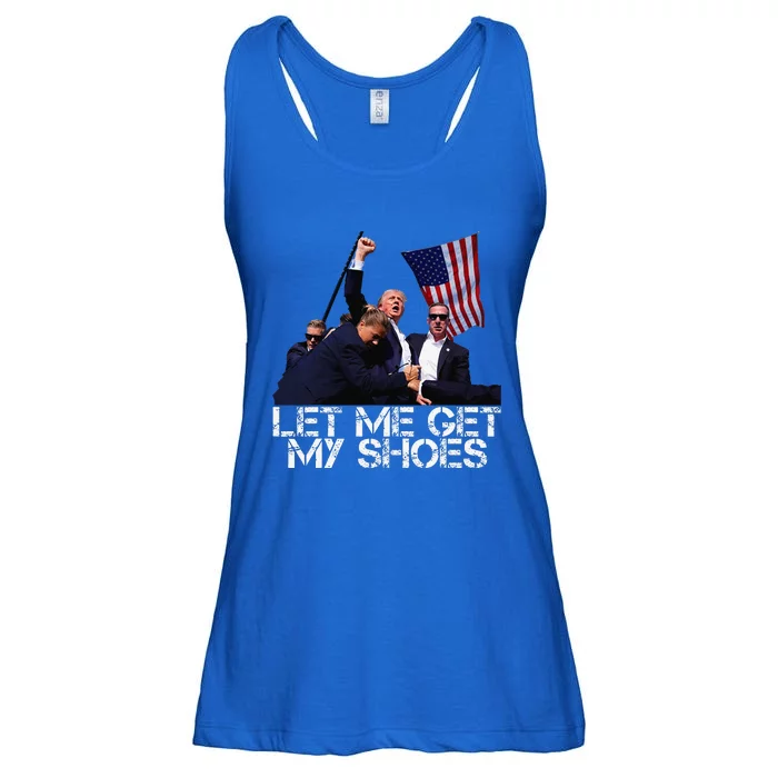 Funny Let Me Get My Shoes Ladies Essential Flowy Tank