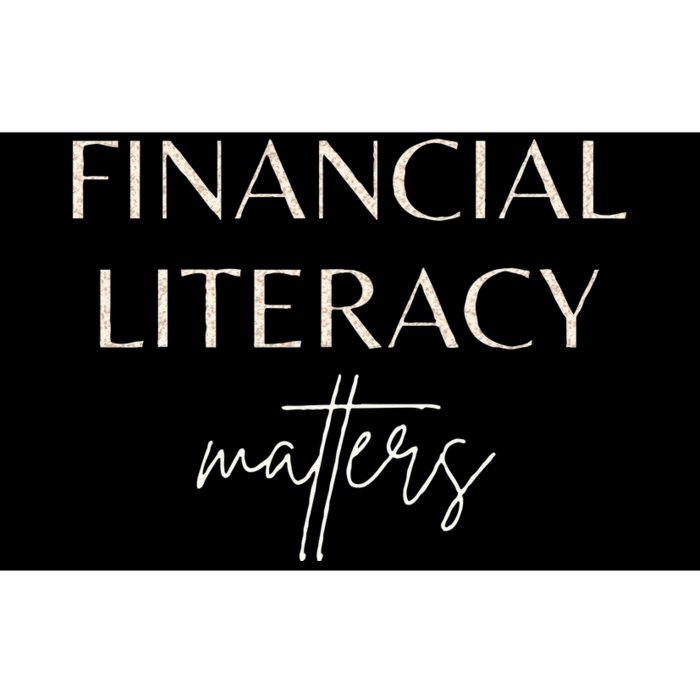 Financial Literacy Matters For Financial Advisor Coaches Bumper Sticker