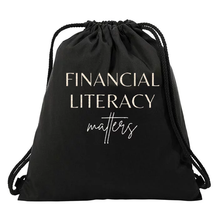 Financial Literacy Matters For Financial Advisor Coaches Drawstring Bag