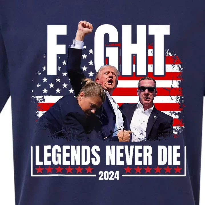 Fight Legends Never Die 2024 Trump Shooting Sueded Cloud Jersey T-Shirt