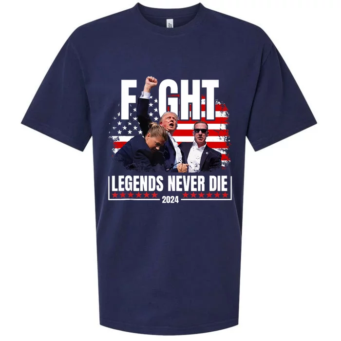 Fight Legends Never Die 2024 Trump Shooting Sueded Cloud Jersey T-Shirt