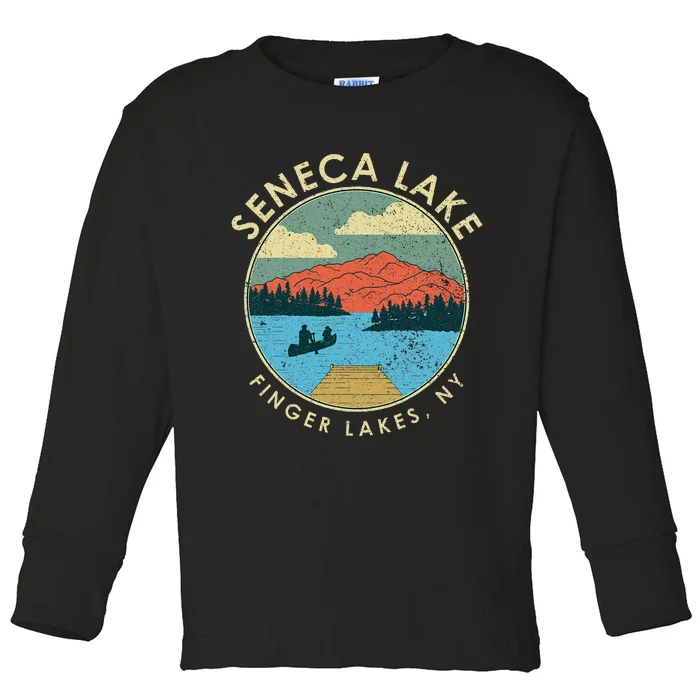 Finger Lakes Ny New York Seneca Lake Toddler Long Sleeve Shirt