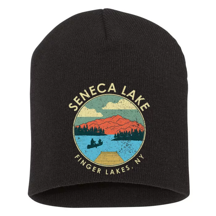 Finger Lakes Ny New York Seneca Lake Short Acrylic Beanie