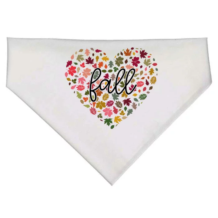 Fall Lover Nature Heart USA-Made Doggie Bandana