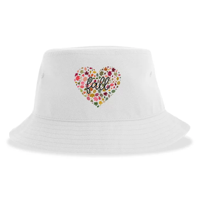 Fall Lover Nature Heart Sustainable Bucket Hat