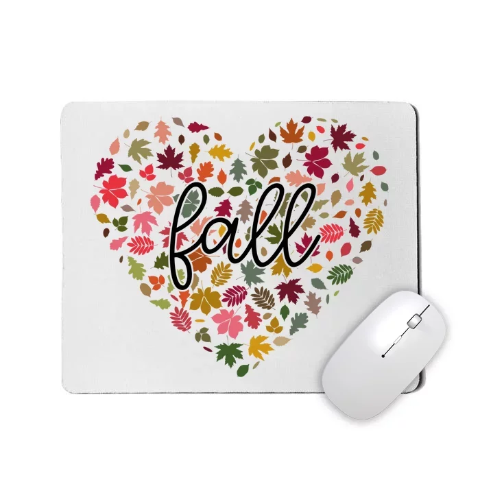 Fall Lover Nature Heart Mousepad