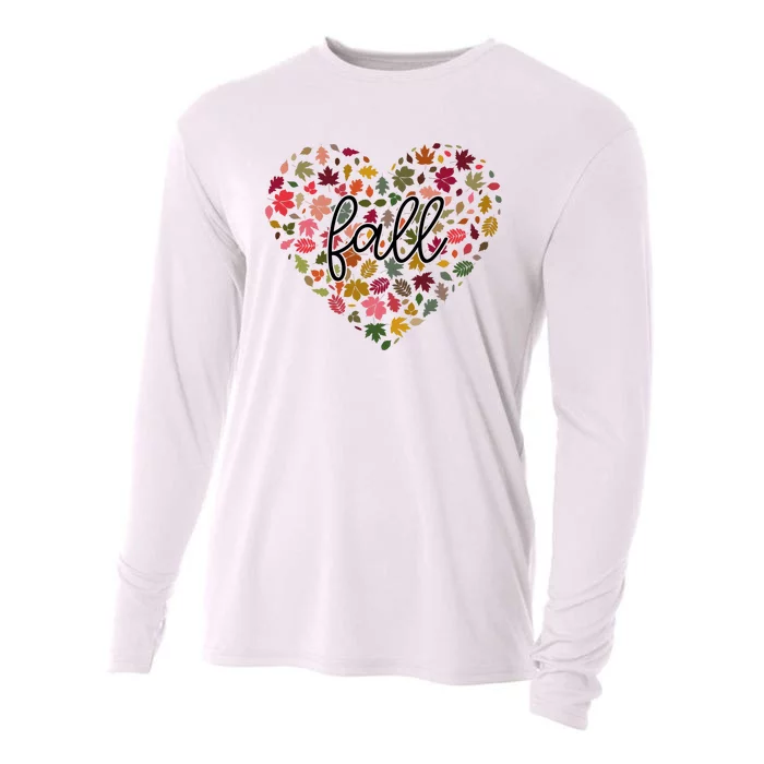 Fall Lover Nature Heart Cooling Performance Long Sleeve Crew