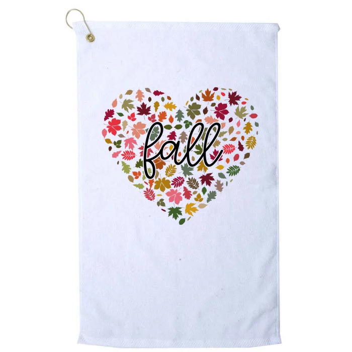 Fall Lover Nature Heart Platinum Collection Golf Towel