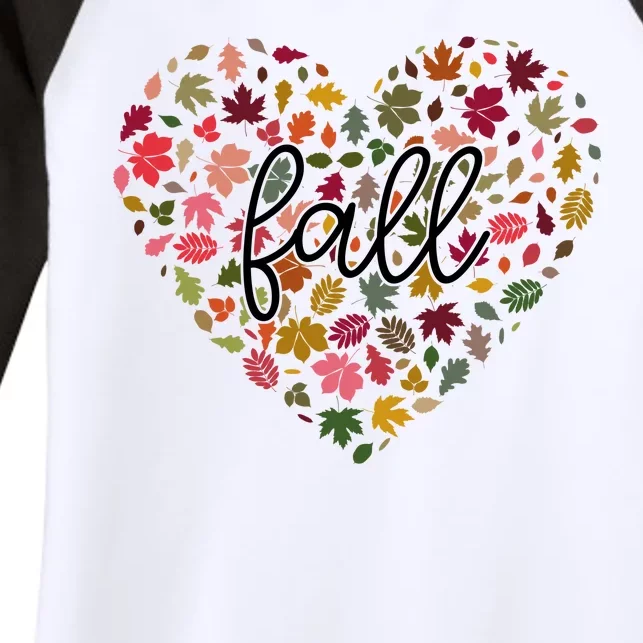 Fall Lover Nature Heart Women's Tri-Blend 3/4-Sleeve Raglan Shirt