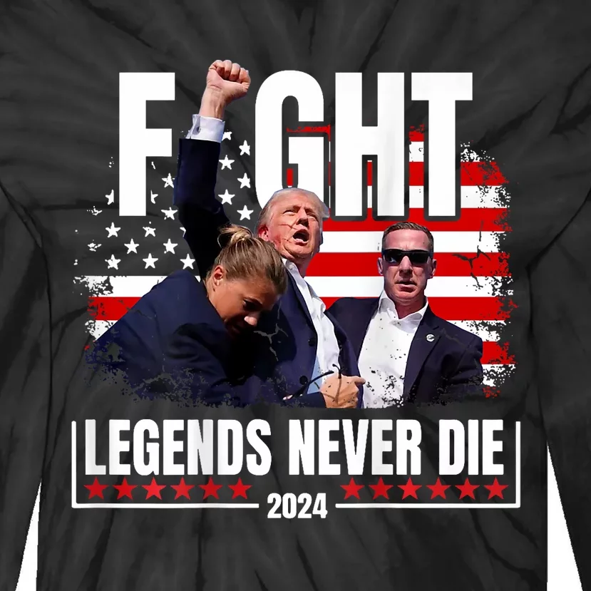 Fight Legends Never Die 2024 Tie-Dye Long Sleeve Shirt