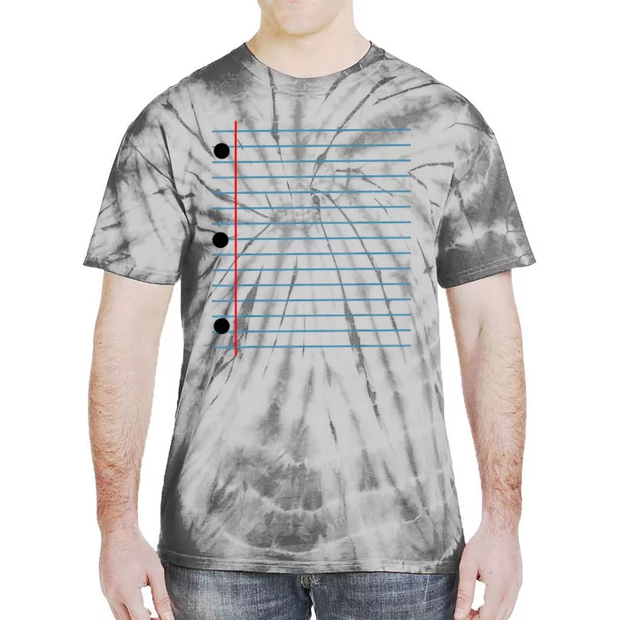 Funny Lined Notebook Paper Group Halloween Costume Tie-Dye T-Shirt