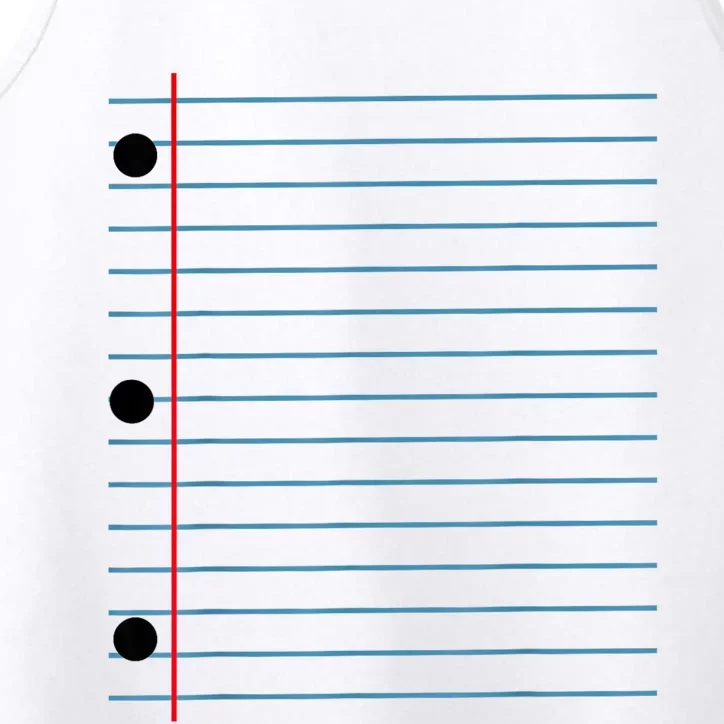 Funny Lined Notebook Paper Group Halloween Costume Performance Tank