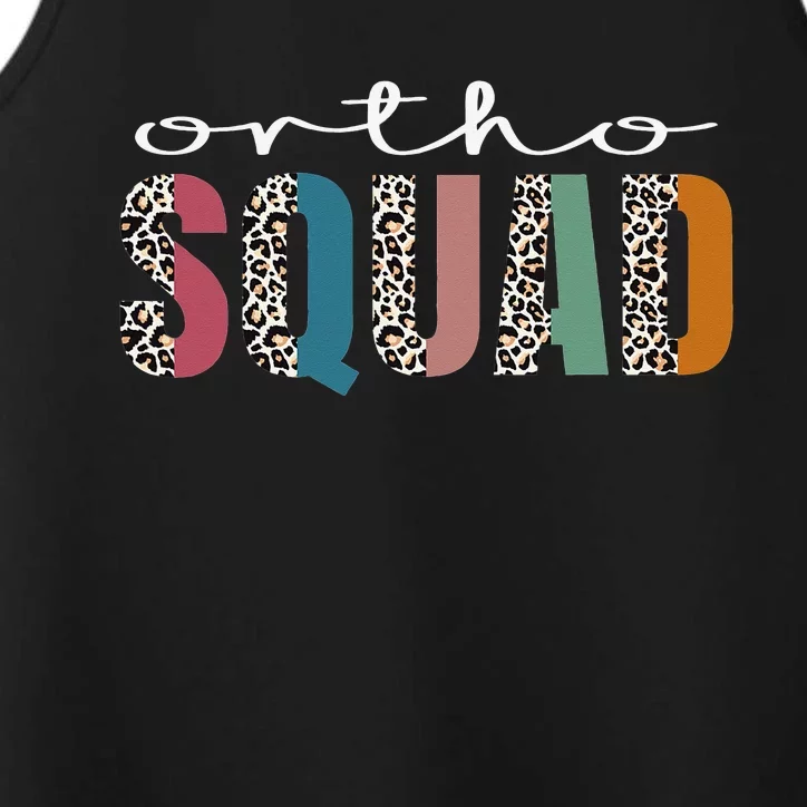 Funny Leopard Nursing Tee Ortho Squad, Orthopedics Nurse Performance Tank