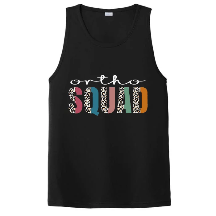 Funny Leopard Nursing Tee Ortho Squad, Orthopedics Nurse Performance Tank