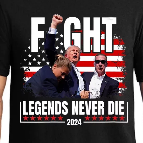 Fight Legends Never Die 2024 Trump Shooting Pajama Set