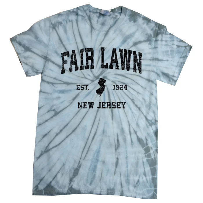 Fair Lawn New Jersey Nj Vintage Established Sports Design Tie-Dye T-Shirt