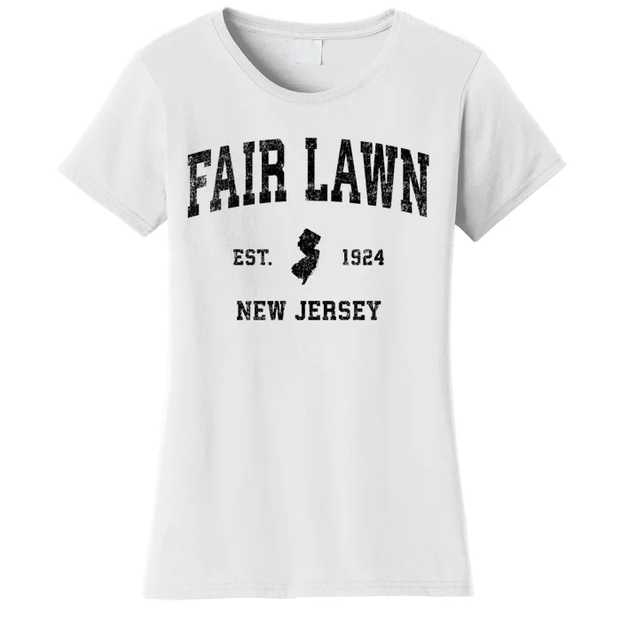 Fair Lawn New Jersey Nj Vintage Established Sports Design Women's T-Shirt