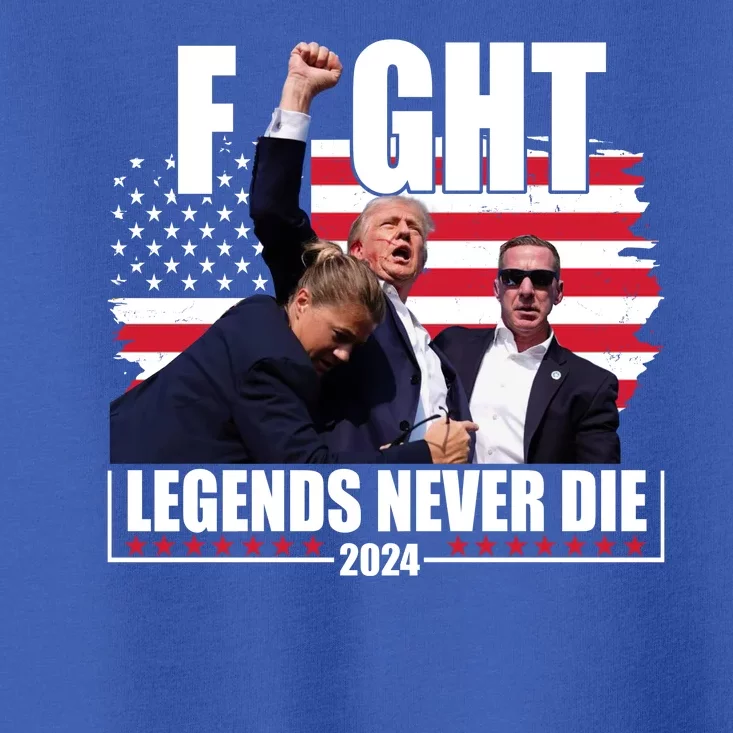 Fight Legends Never Die 2024 Trump Shooting Usa Flag Toddler T-Shirt