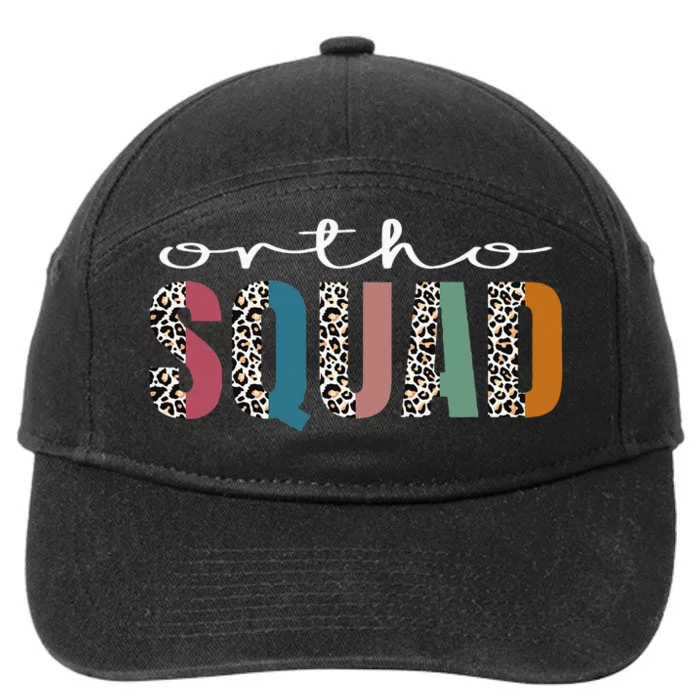 Funny Leopard Nursing Ortho Squad Orthopedics Nurse 7-Panel Snapback Hat