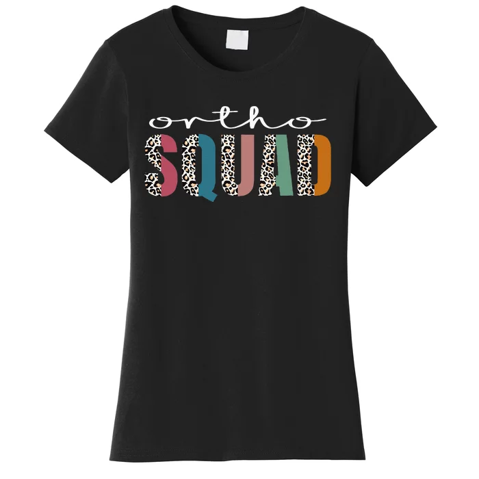 Funny Leopard Nursing Ortho Squad Orthopedics Nurse Women's T-Shirt