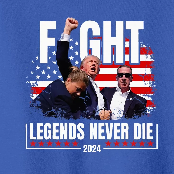 Fight Legends Never Die 2024 Trump Shooting Toddler T-Shirt