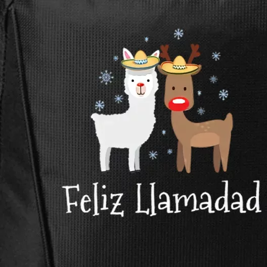 Feliz Llamadad Navidad Christmas City Backpack