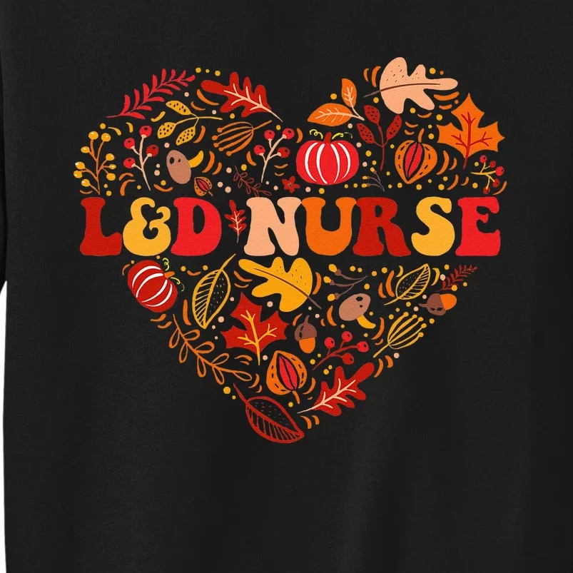 Fall L&D Nurse Thanksgiving Groovy Labor And Delivery Nurse Sweatshirt