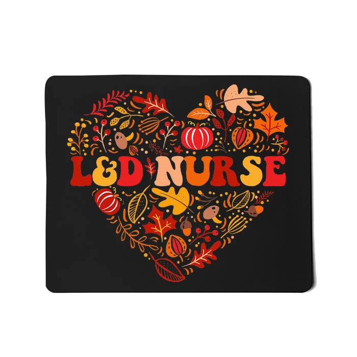 Fall L&D Nurse Thanksgiving Groovy Labor And Delivery Nurse Mousepad