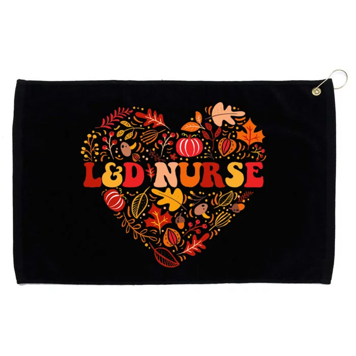 Fall L&D Nurse Thanksgiving Groovy Labor And Delivery Nurse Grommeted Golf Towel