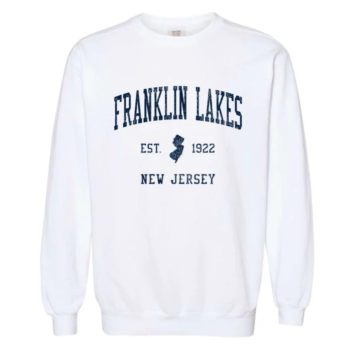 Franklin Lakes Nj Vintage Athletic Sports Garment-Dyed Sweatshirt