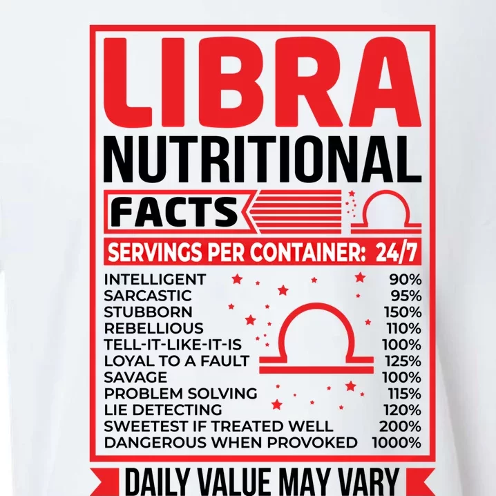 Funny Libra Nutritional Facts Birthday Gift Sueded Cloud Jersey T-Shirt