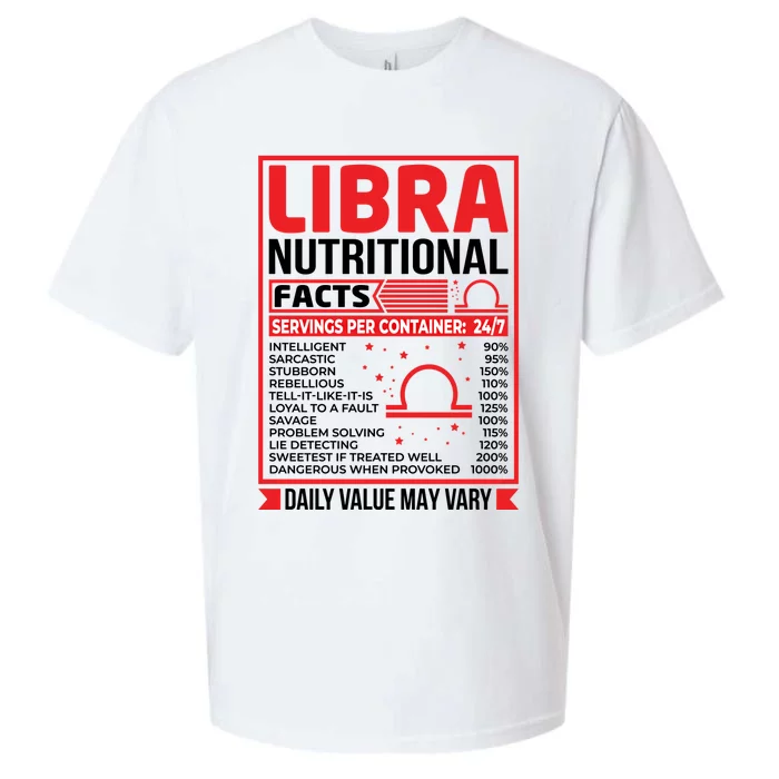 Funny Libra Nutritional Facts Birthday Gift Sueded Cloud Jersey T-Shirt