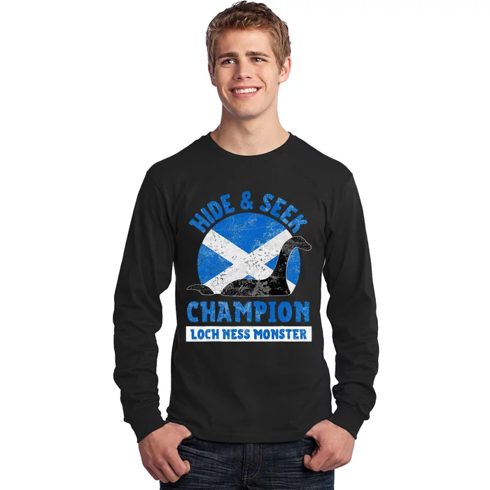 Funny Loch Ness Monster Nessie Hide And Seek Champion Long Sleeve Shirt